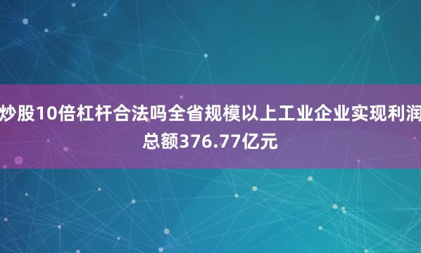 炒股10倍杠杆合法吗全省规模以上工业企业实现利润总额376.77亿元