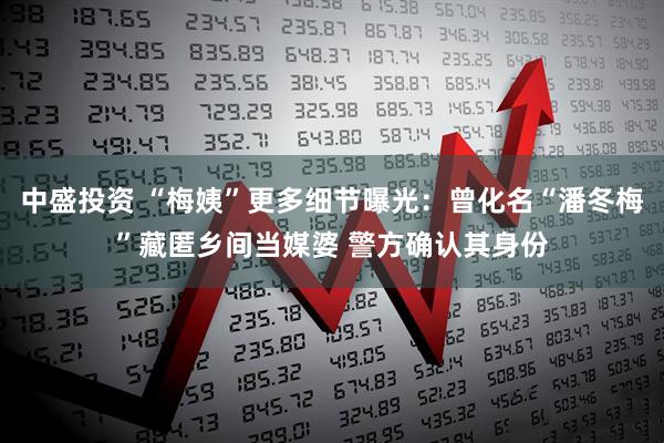 中盛投资 “梅姨”更多细节曝光：曾化名“潘冬梅”藏匿乡间当媒婆 警方确认其身份